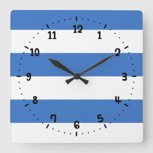Flag of Tallinn, Estonia Square Wall Clock Quadratische Wanduhr