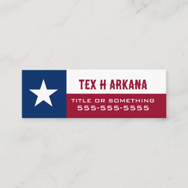 Flag of Texas Mini Visitenkarte (Vorderseite)