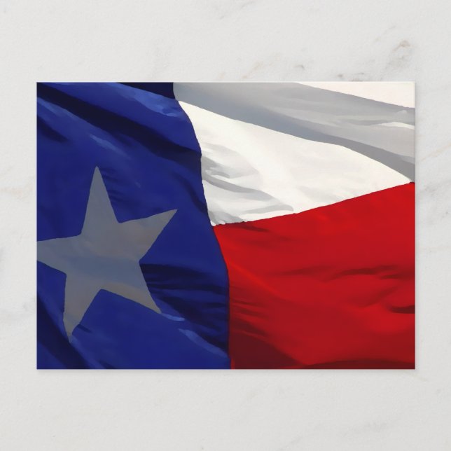 Flag of Texas Pop Art Feiertagspostkarte (Vorderseite)