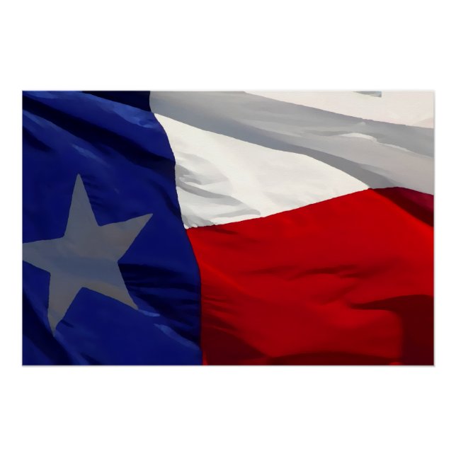 Flag of Texas Pop Art Poster (Vorderseite)