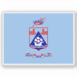 Flag of the city of Haifa, Israel Aufkleber