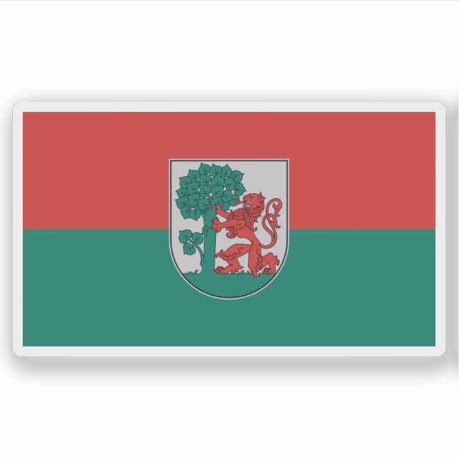 Flag of the city of Liepāja, Latvia Aufkleber (Vorderseite)