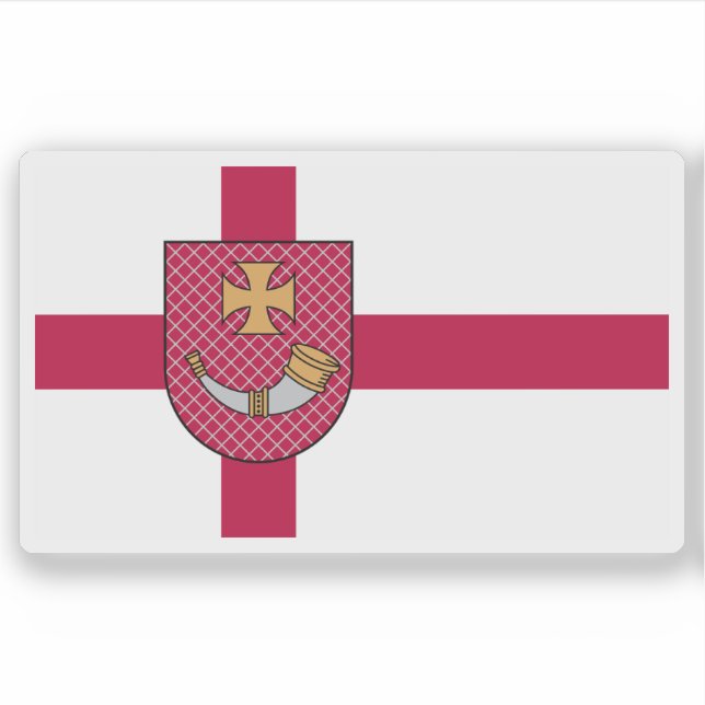 Flag of the city of Ventspils, Latvia Aufkleber (Vorderseite)