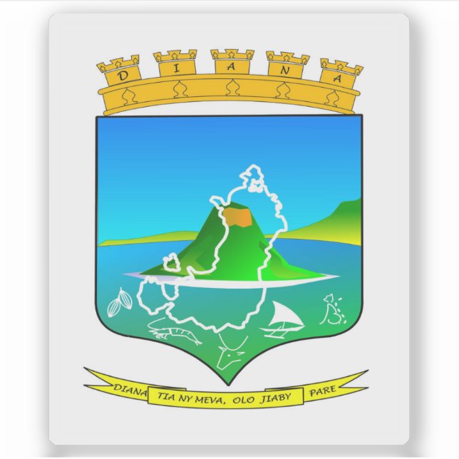 Flag of the Diana Region, Republic of Madagascar Aufkleber (Vorderseite)