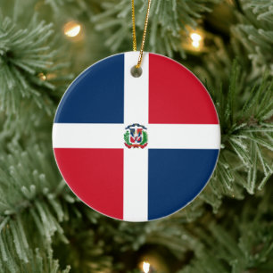Flag of the Dominican Republic Keramik Ornament