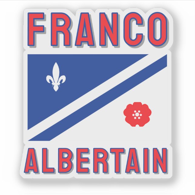 Flag of the Franco Albertain Aufkleber (Vorderseite)