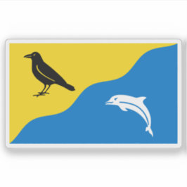 Flag of the town of Tywyn, Wales Aufkleber