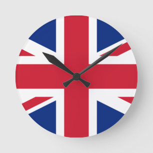 Flag of the United Kingdom Runde Wanduhr