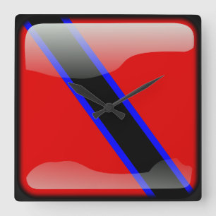 Flag of Trinidad and Tobago Quadratische Wanduhr