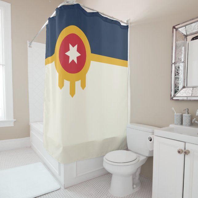 Flag of Tulsa city, Oklahoma State Duschvorhang (Beispiel)