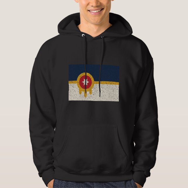 Flag of Tulsa city, Oklahoma State Hoodie (Vorderseite)
