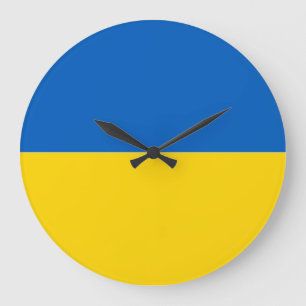 Flag of Ukraine Clock Große Wanduhr