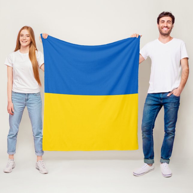 Flag of Ukraine Fleecedecke (Beispiel)