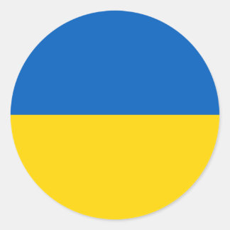 Flag of Ukraine Runder Aufkleber