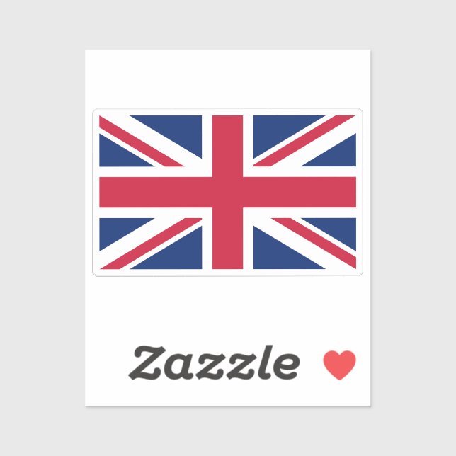 Flag of United Kingdom custom-cut  Aufkleber (Blatt)