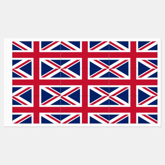 Flag of United Kingdom Etiketten (Blatt)
