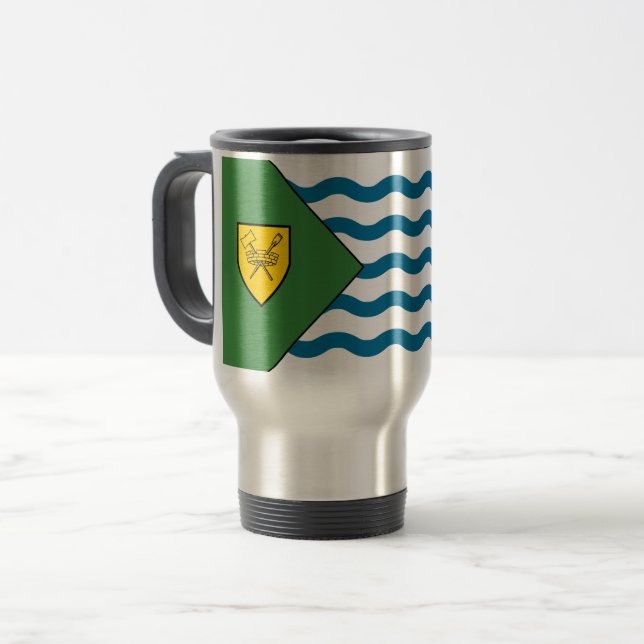 Flag of Vancouver, British Columbia Travel Mug Reisebecher (Vorderseite Links)