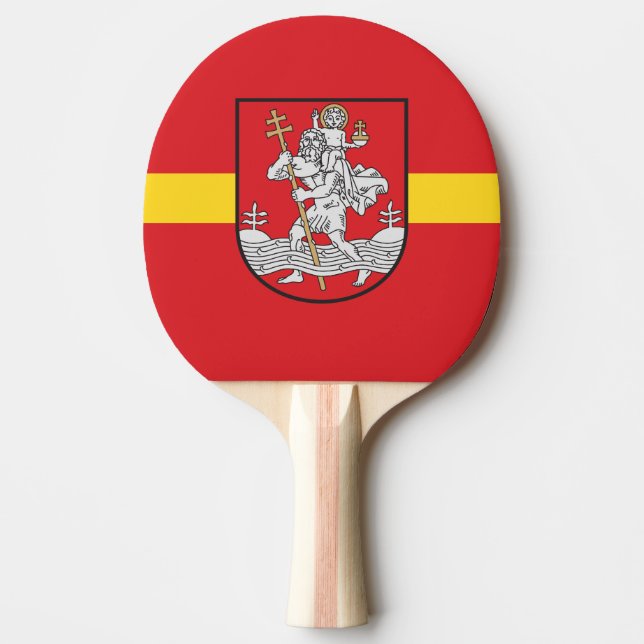 Flag of Vilnius, Lithuania Ping-Pong Paddle Tischtennis Schläger (Vorderseite)