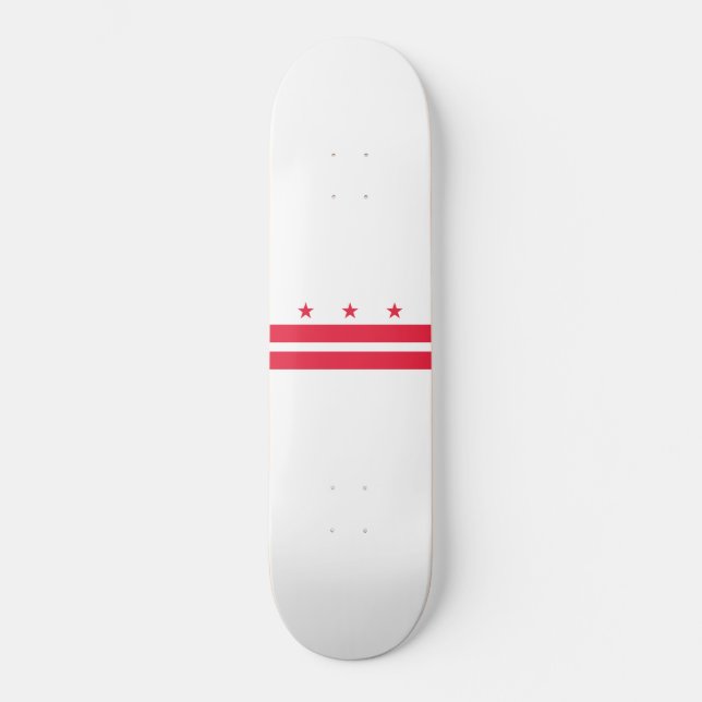 Flag of Washington D.C. (District of Columbia) Skateboard (Vorderseite)