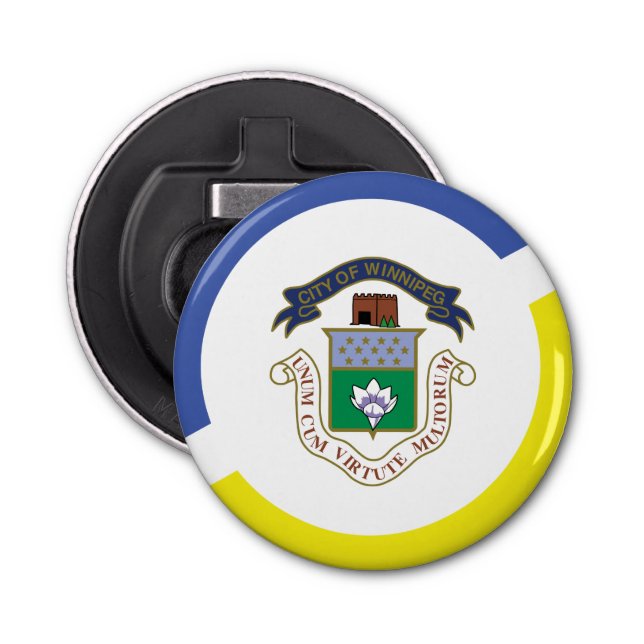 Flag of Winnipeg, Manitoba Bottle Opener Flaschenöffner (Vorderseite)