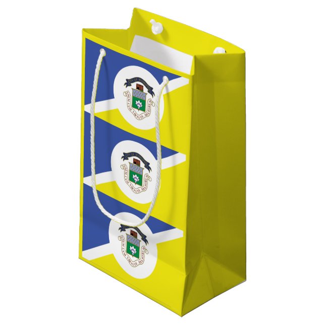 Flag of Winnipeg, Manitoba Small Gift Bag Kleine Geschenktüte (Vorderseite Schrägansicht)