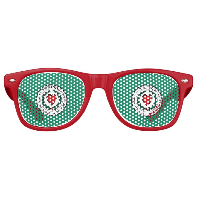 Flag of Worcester, Massachusetts Retro Sunglasses Partybrille (Vorderseite)