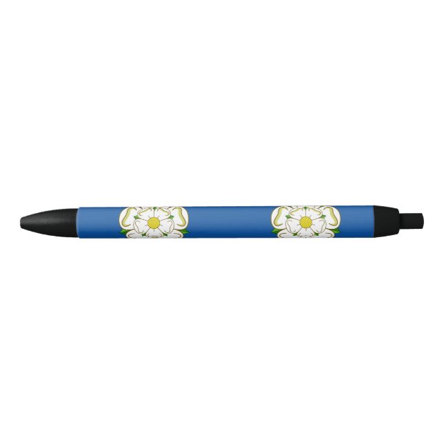 Flag of Yorkshire Black Ink Pen Kugelschreiber (Vorderseite)