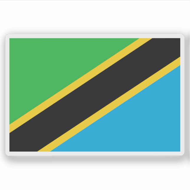 Flag of Zanzibar (1964-2005), Tanzania Aufkleber (Vorderseite)