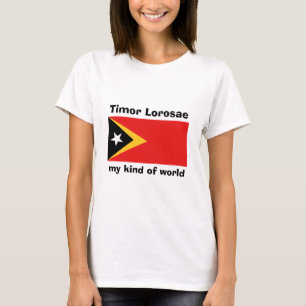 Flag Osttimor + Karte + Text-T - Shirt