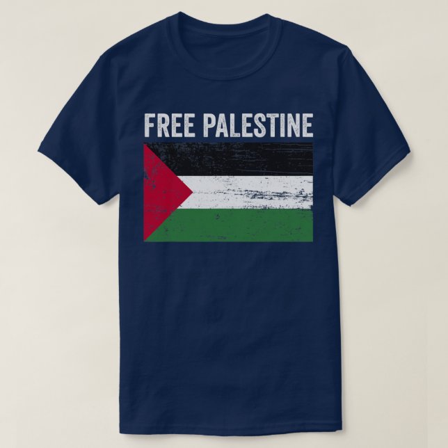 Flag Palästina-freie Palästinafahne Arabisch Vinta T-Shirt (Design vorne)