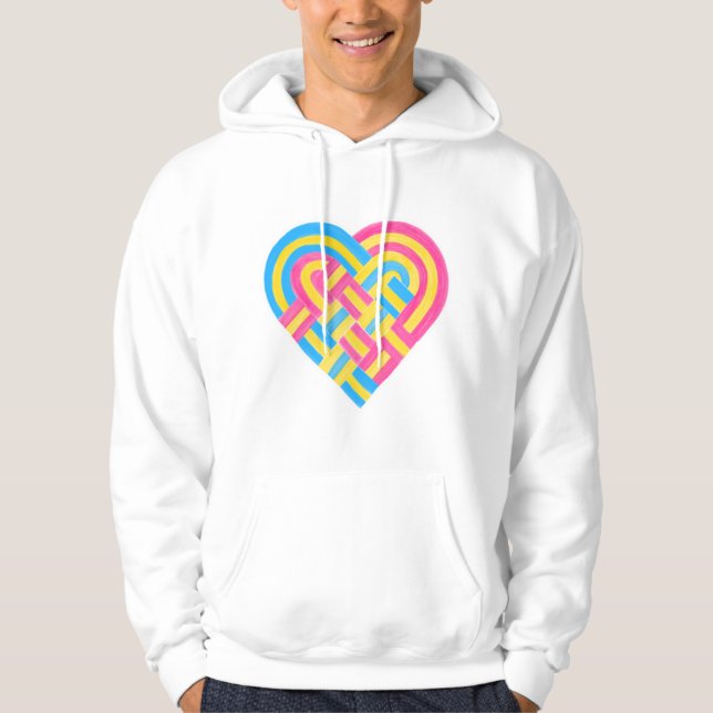 Flag Pansexual Pan Pride Rosa Gelb Hoodie (Vorderseite)