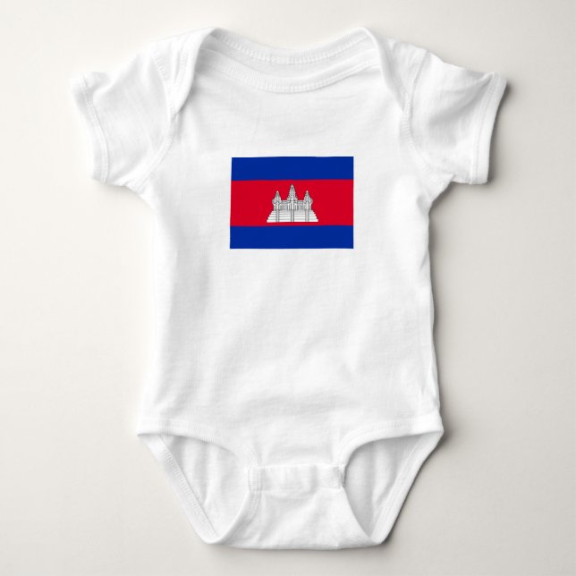 Flag Patriotic Kambodscha Baby Strampler (Vorderseite)