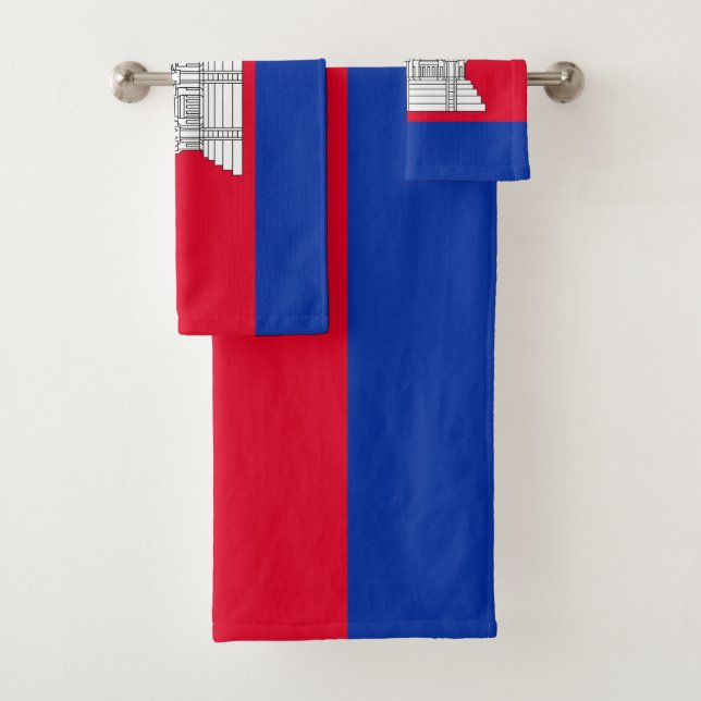 Flag Patriotic Kambodscha Badhandtuch Set (Insitu)