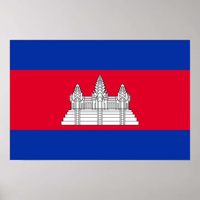 Flag Patriotic Kambodscha Poster (Vorne)