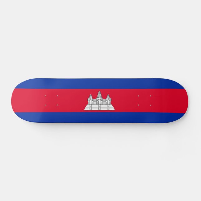 Flag Patriotic Kambodscha Skateboard (Horizontal)