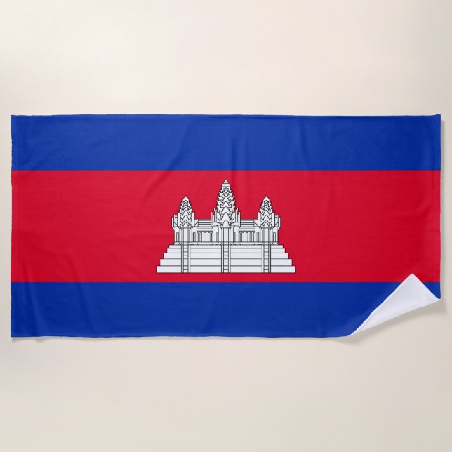 Flag Patriotic Kambodscha Strandtuch (Vorderseite)