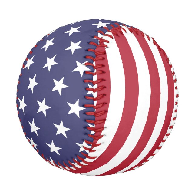 Flag Patriotic Red White Blue US Flagge Baseball (Schrägansicht)