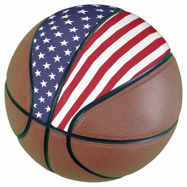 Flag Patriotic Red White Blue US Flagge Basketball (angewinkelt)