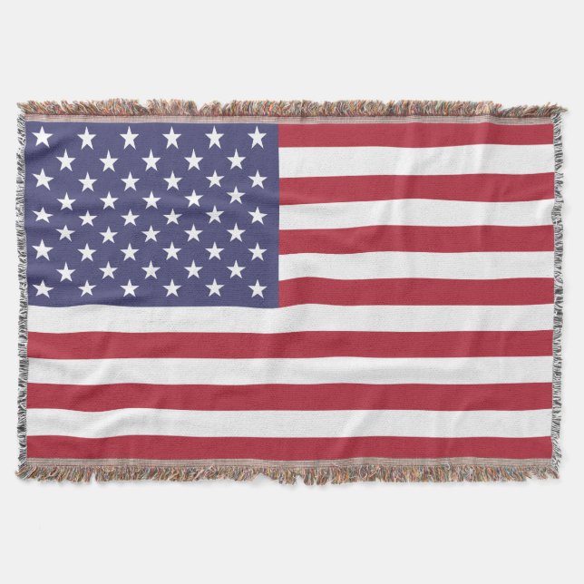 Flag Patriotic Red White Blue US Flagge Decke (Vorderseite)