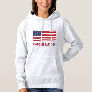 Flag Patriotic Red White Blue US Flagge Hoodie