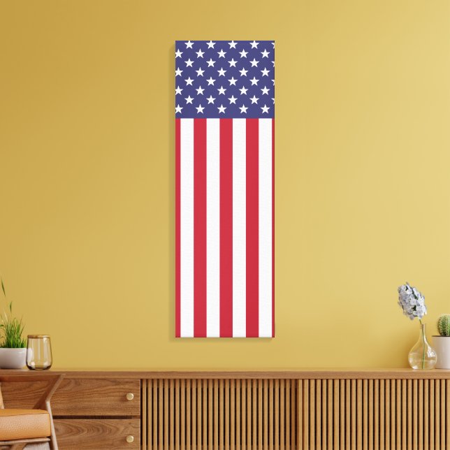 Flag Patriotic Red White Blue US Flagge Leinwanddruck (Insitu (Wohnzimmer))