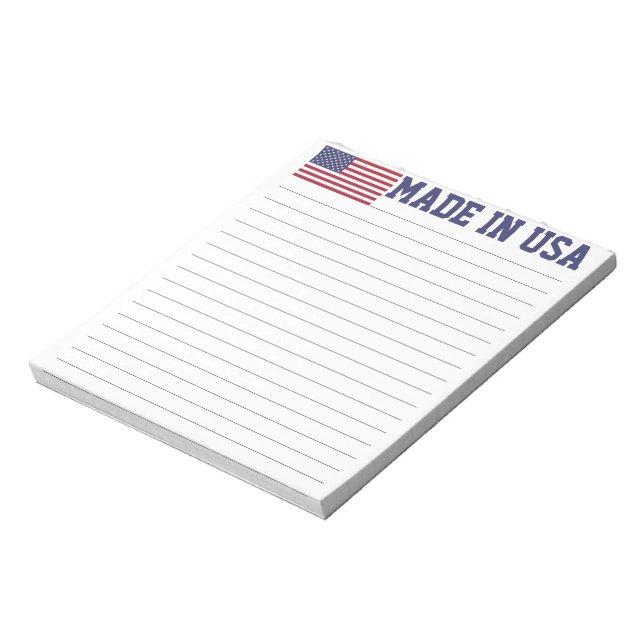 Flag Patriotic Red White Blue US Flagge Notizblock (Rotiert)
