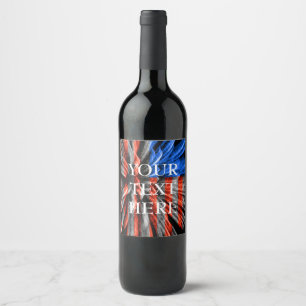 Flag Patriotic United Staaten Weinetikett