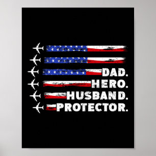 Flag Patriotic Vater Protector Vater Us Poster