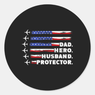 Flag Patriotic Vater Protector Vater Us Runder Aufkleber