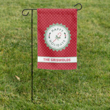 Flag personalisiert Happy Holidays