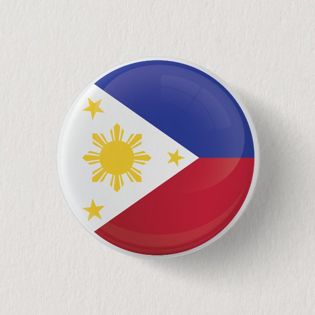 Flag Philippinen Button (Vorderseite)