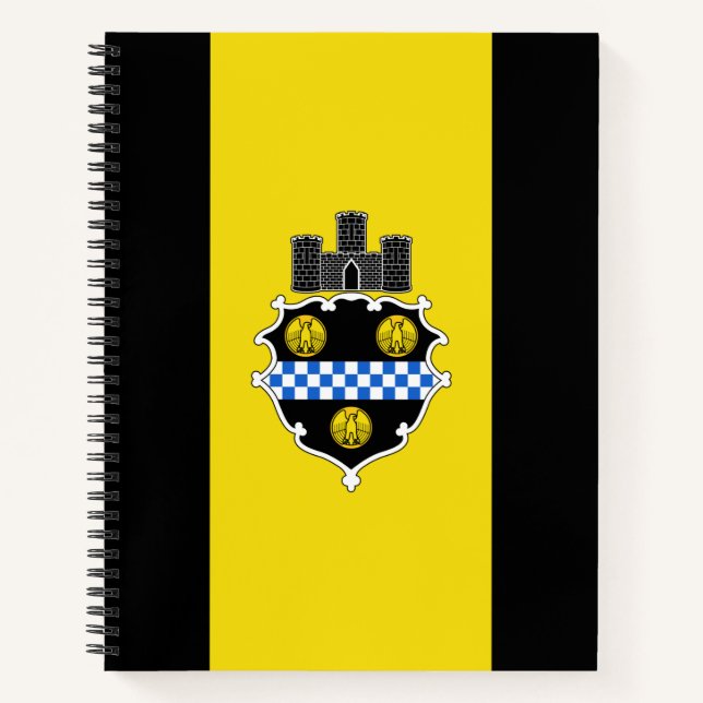 Flag Pittsburgh, Pennsylvania Notebook Notizbuch (Vorderseite)