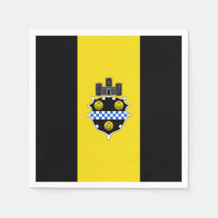 Flag Pittsburgh, Pennsylvania Paper Napkins Serviette