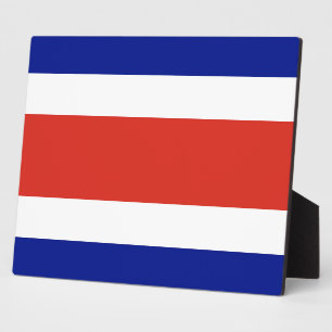 Flag Plaque Costa Rica Fotoplatte
